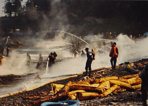 Clean up of Exxon Valdez Oil Spill Exxon Mobil ordered to pay $507.5 million in damages for the 1989 oil spill in Alaska