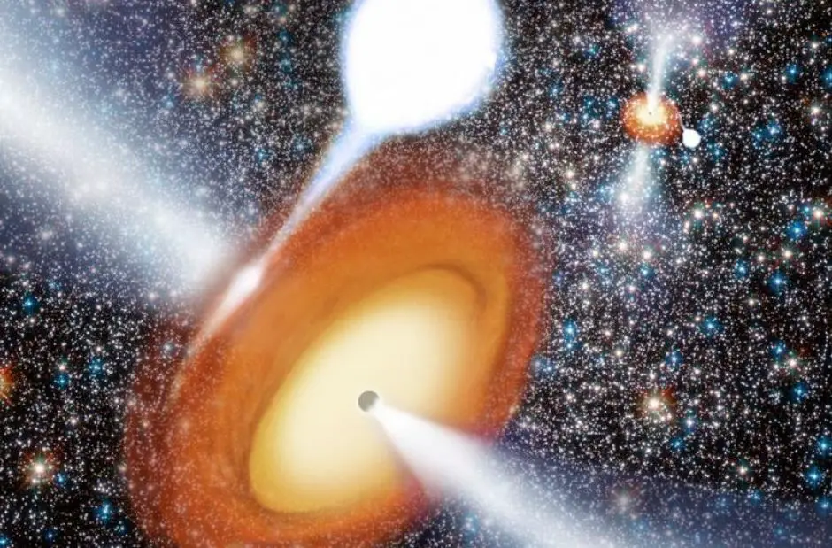 two black holes found European Space Observatory Finds New X Rays; A Galaxy With Two Black Holes Discovered