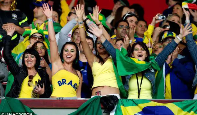 brazil cheer girls Brazil vs Cameroon: Fifa 2014 live streaming and highlights